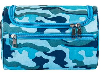 Mooie nieuwe blauw/groene camouflage reistoilettas! beschikbaar voor biedingen