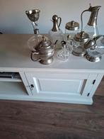 Glaswerk met tin. Verschillende soorten en hoogtes, Huis en Inrichting, Woonaccessoires | Overige, Ophalen