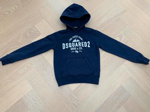 ZGAN: blauwe capuchontrui / hoodie van Dsquared maat 12 jaar, Kinderen en Baby's, Kinderkleding | Maat 152, Zo goed als nieuw