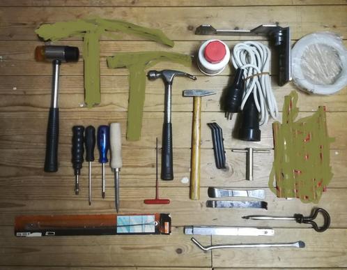 Hamers, lijmklemmen, plamuurmessen, metselen, zagen enz, Doe-het-zelf en Verbouw, Gereedschap | Handgereedschap, Nieuw, Ophalen of Verzenden