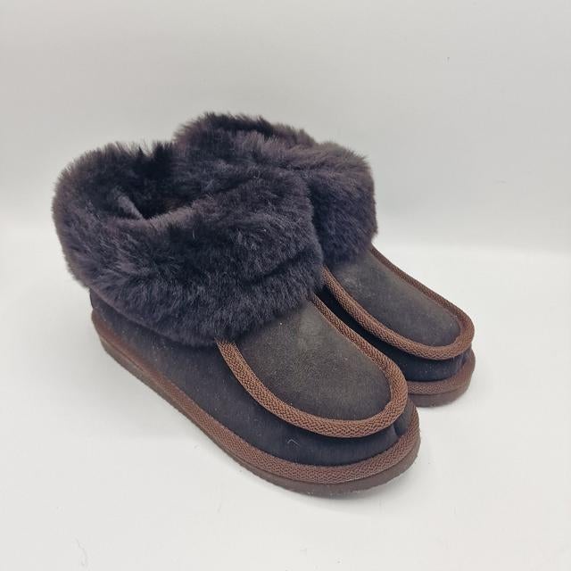 viking sloffen donkerbruin leer/wol maat 37 nieuw, Kleding | Dames, Schoenen, Bruin, Blomwol, Nieuw, Ophalen of Verzenden