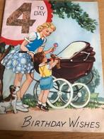 Hartelijk gefeliciteerd kinderkaarten, Ophalen of Verzenden, Voor 1920, Gelopen, Feest(dag)