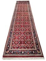 Handgeknoopt Perzisch wol tapijt loper Herati red 80x300cm