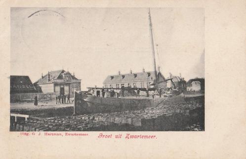 Zwartemeer, groet uit. Gemeente Emmen., Verzamelen, Ansichtkaarten | Nederland, Gelopen, Drenthe, Voor 1920, Verzenden
