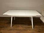 Witte uitklapbare tafel, Huis en Inrichting, Tafels | Eettafels, Ophalen, Gebruikt, 50 tot 100 cm, 150 tot 200 cm