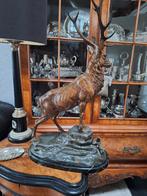 Antiek  brons ze hert, Ophalen of Verzenden, Brons