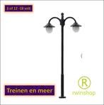 Lantaarn dubbel zwart in N-schaal met warmwitte LED's, Overige merken, Gelijkstroom of Wisselstroom, Brug, Tunnel of Gebouw, Nieuw