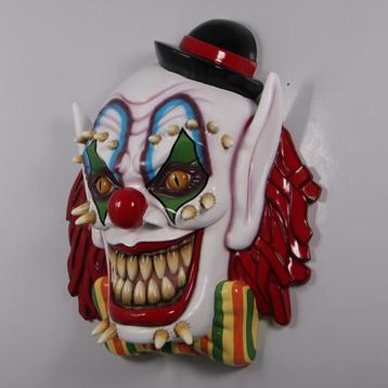 Scary Clown Mask Wall Decor hoogte 152 cm