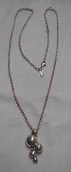 Zilveren verstelbare Pandora ketting met hanger nr.1087, Verstelbaar, Verzenden, Zo goed als nieuw, Zilver