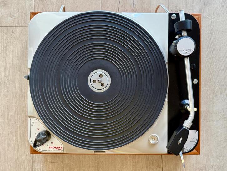 Thorens TD-124 MK-1, Audio, Tv en Foto, Platenspelers, Gebruikt, Platenspeler, Thorens, Pitch-regelaar, Ophalen