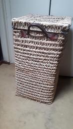 Grote gevlochten (raffia ?) opbergmand, Ophalen of Verzenden, Gebruikt