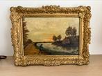 Oud schilderijtje gesigneerd, Antiek en Kunst, Kunst | Schilderijen | Klassiek, Ophalen of Verzenden