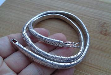 zilveren zware slangen ketting 87 gram [1123] beschikbaar voor biedingen