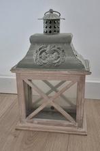 Mooie decoratie lantaarn, Huis en Inrichting, Ophalen of Verzenden, Zo goed als nieuw, Hout, Kandelaar