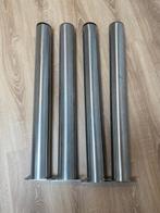 4x Tafelpoten Bureau Metaal Rond, Huis en Inrichting, Tafelonderdelen, Ophalen, Tafelpoot, Minder dan 50 cm, 50 tot 100 cm