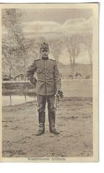 115 - Fotokaart militair (9x13) Wachtmeester artillerie, Verzamelen, Verzenden, Landmacht, Nederland, Foto of Poster