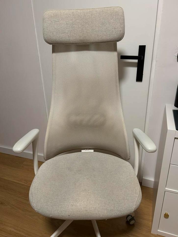 IKEA JÄRVFJÄLLET bureaustoel - Lisse, Huis en Inrichting, Bureaustoelen, Gebruikt, Bureaustoel, Wit, Ergonomisch, Ophalen