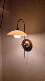 Wandlampen Steinhauer met glazen kap en dimmer, Ophalen of Verzenden, Zo goed als nieuw, Glas, Klassiek