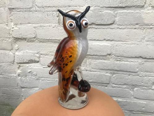 glaskunst: leuke glazen uil, Antiek en Kunst, Antiek | Glas en Kristal, Ophalen of Verzenden