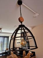 Industriële Lamp- Hanglamp met katrol, Ophalen, Industrieel, Landelijk, Zo goed als nieuw, Minder dan 50 cm