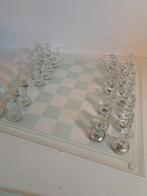 Groot glazen schaakspel en backgammon spel, Hobby en Vrije tijd, Gezelschapsspellen | Bordspellen, Ophalen of Verzenden, Zo goed als nieuw