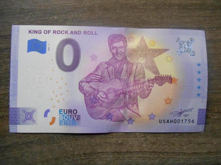 0 eurobiljet Elvis Presley King of Rock and Roll, Postzegels en Munten, Bankbiljetten | Amerika, Noord-Amerika, Ophalen of Verzenden