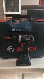 Bosch blauw schroef/boormachine met accu+acculader, Doe-het-zelf en Verbouw, Gereedschap | Boormachines, Ophalen, Zo goed als nieuw