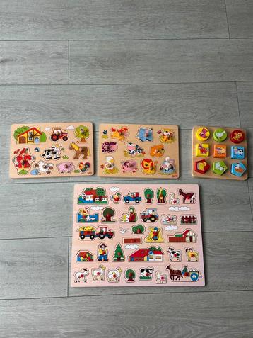 4 houten puzzles beschikbaar voor biedingen