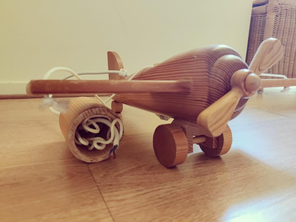 Houten Kinderkamp Vliegtuig Speelgoed, Ophalen, Gebruikt