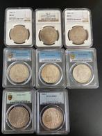 Morgan dollar 8 stuks ngc pcgs hoge gradaties zilver, Postzegels en Munten, Munten | Amerika, Ophalen of Verzenden, Noord-Amerika