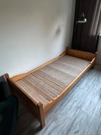 Houten ledikant met stalen bodem - makkelijk te monteren, Ophalen, Gebruikt, 90 cm, Eenpersoons