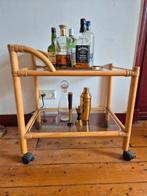 Vintage barcart / trolley bamboe, Ophalen, Zo goed als nieuw