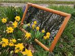 Spiegel in houten lijst, Ophalen of Verzenden, Rechthoekig, Minder dan 50 cm, Minder dan 100 cm