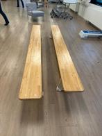 2 houten banken met evenwichtsbalk, Ophalen, Zo goed als nieuw, Overige typen