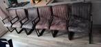6x MX Sofa eetkamerstoelen antraciet, Ophalen, Gebruikt, Grijs, Vijf, Zes of meer stoelen