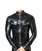 Mooie latex jas met ritsen, tm 2XL, Kleding | Dames, Jassen | Zomer, Verzenden, Nieuw, Zwart