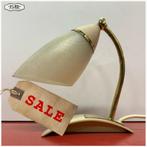 Vintage tafellamp - Glazen kelk - Messing - Design - Duitsla, Minder dan 50 cm, Gebruikt, Vintage, Ophalen of Verzenden
