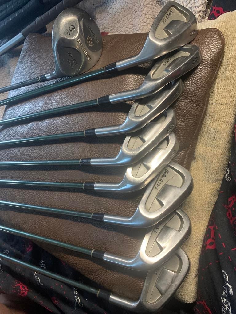 Memphis 9-clubs + Driver - Perfecte Staat graphite, Sport en Fitness, Golf, Ophalen of Verzenden, Zo goed als nieuw, Set, Overige merken