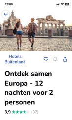 Ontdek Europa. 12 nachten voor 2 personen, Tickets en Kaartjes, Hotelbonnen