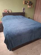 Optidee Optipluche petrol kleurig dekbedovertrek 240x220, Blauw, Dekbedovertrek, Tweepersoons, Ophalen of Verzenden