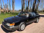 Saab 900 Cabrio 2.0 Turbo 16, Auto's, Voorwielaandrijving, Gebruikt, Cabriolet, Zwart