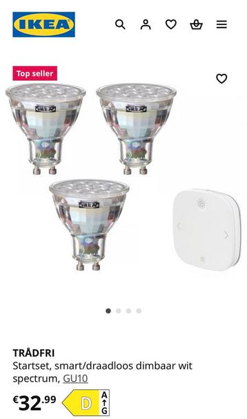 Ikea tradfri GU10 Spots - Wit Licht beschikbaar voor biedingen