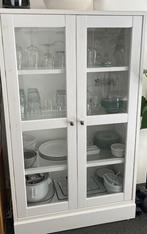 Servieskast/ vitrinekast wit HAVSTA IKEA, Huis en Inrichting, Kasten | Buffetkasten, Ophalen, Met deur(en), 50 tot 100 cm, Zo goed als nieuw