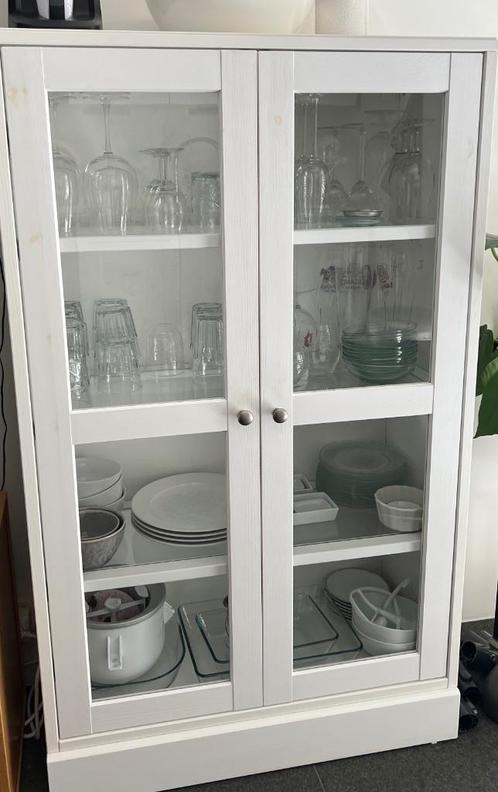 Servieskast/ vitrinekast wit HAVSTA IKEA, Huis en Inrichting, Kasten | Buffetkasten, Zo goed als nieuw, 150 tot 200 cm, 50 tot 100 cm