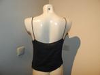 Akris donker grijze top deels zijde dunne bandjes D38, Maat 38/40 (M), Akris, Verzenden, Zonder mouw