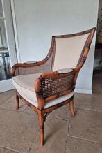 Giorgetti stijl fauteuil, Huis en Inrichting, Fauteuils, Ophalen, Riet of Rotan, Zo goed als nieuw, 50 tot 75 cm