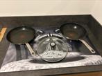 tefal koekenpan & wokpan + deksel = 29,5 cm, Ophalen of Verzenden, Zo goed als nieuw, Rvs, Wok