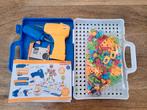 Bouw Speelgoed met Schroevendraaier en Boor, Ophalen, Zo goed als nieuw, Knutselen, Met geluid