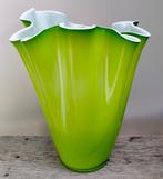 Glaskunst Vaas of Vazen set - Groen Glas - 40CM - Zie Omschr, Ophalen of Verzenden
