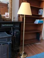 Schemerlampen met gele lampenkap, Huis en Inrichting, Lampen | Vloerlampen, Ophalen, Gebruikt, Metaal, Klassiek